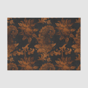 Seda Papel Floral Real de Halloween Damask
