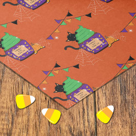 Seda Papel Higiênico de Halloween com Estampa de Gato P
