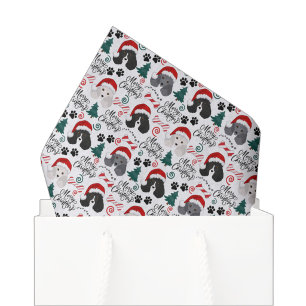 Seda Papel Higiênico de Natal Parti Poodle