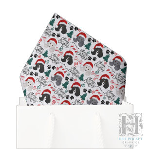 Seda Papel Higiênico de Natal Parti Poodle