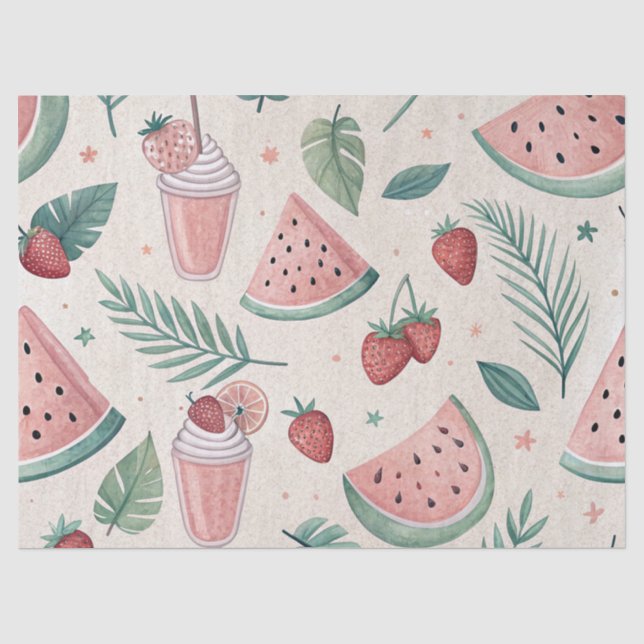 Seda Papel Higiênico de Verão Fofo (Frente )