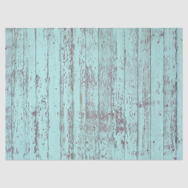 Seda papel lençol de madeira aqua (Frente )