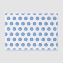 Seda Papel no Tecido das Bolinhas de Aquarela Azul