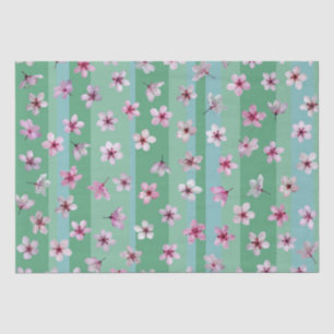 Seda Papel no Tecido das Flores de Ameixa