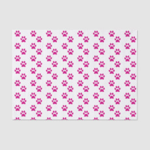 Seda Papel no Tecido de Impressão da Pata Rosa