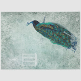 Seda Papel para Artesanato de Tecido Vintage Peacock 18