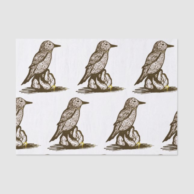 Seda Papel para tecidos de aves para desligar (Frente )