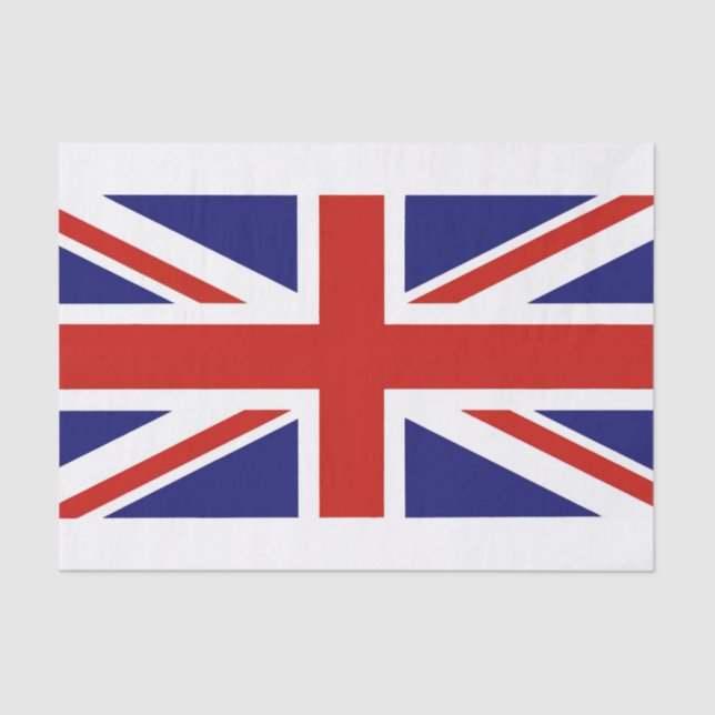 Seda Papel para tecidos de bandeira britânica (Frente )