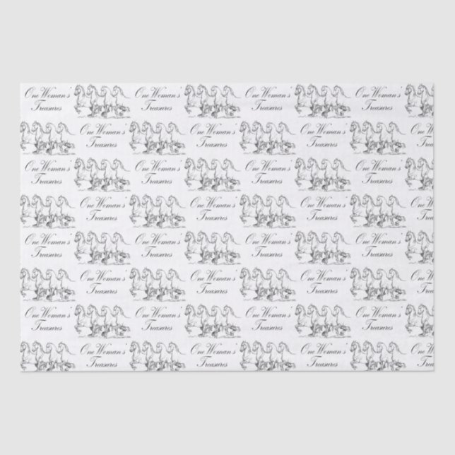 Seda Papel para tecidos de cavalos de uma mulher (Frente )