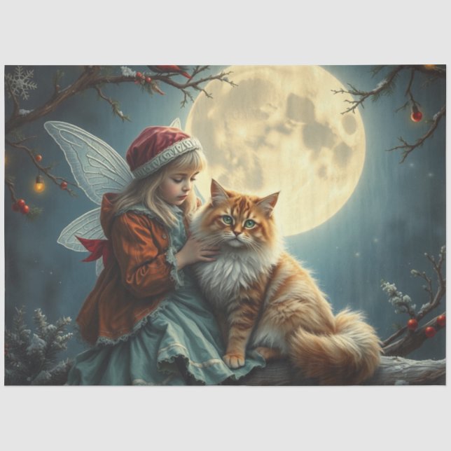 Seda Papel para tecidos de fada de Natal (Frente )