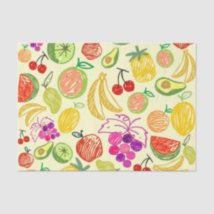 Seda Papel para tecidos de fruta mista