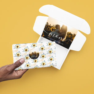 Seda Papel para tecidos de girassol Dentro