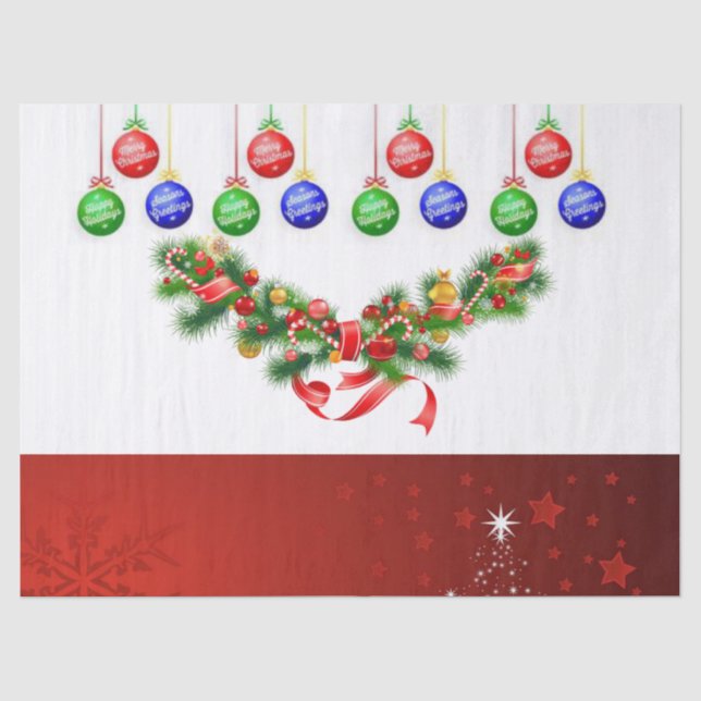 Seda Papel para tecidos de Natal (Frente )