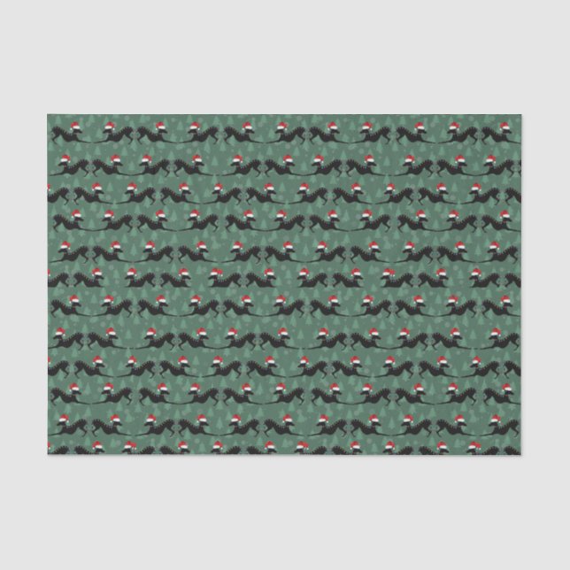 Seda Papel para tecidos de Natal italiano (Frente )