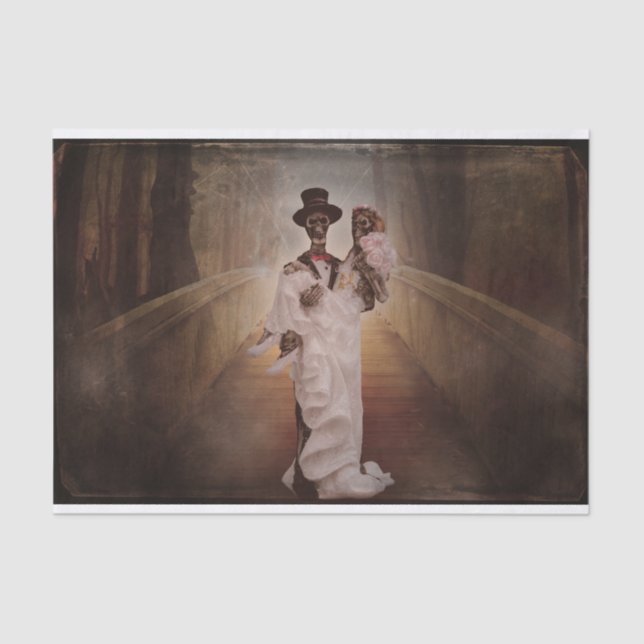 Seda papel para tecidos de noiva e de noivos (Frente )