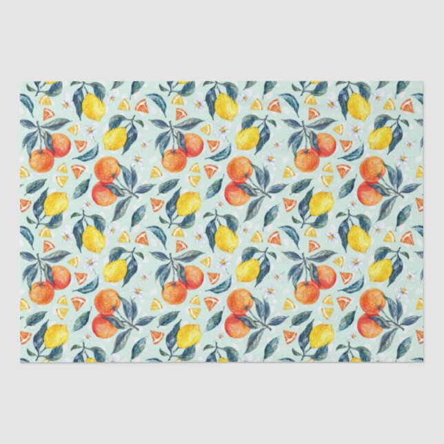Seda Papel para tecidos de padrão floral (Frente )