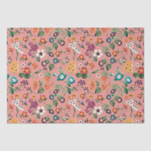 Seda Papel para tecidos de padrão floral