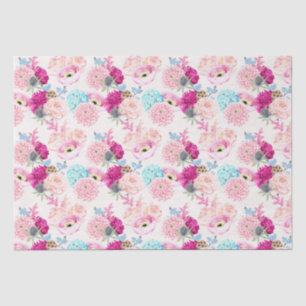 Seda Papel para tecidos de padrão floral