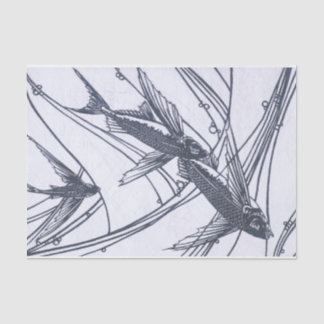 Seda Papel para tecidos de peixes voadores