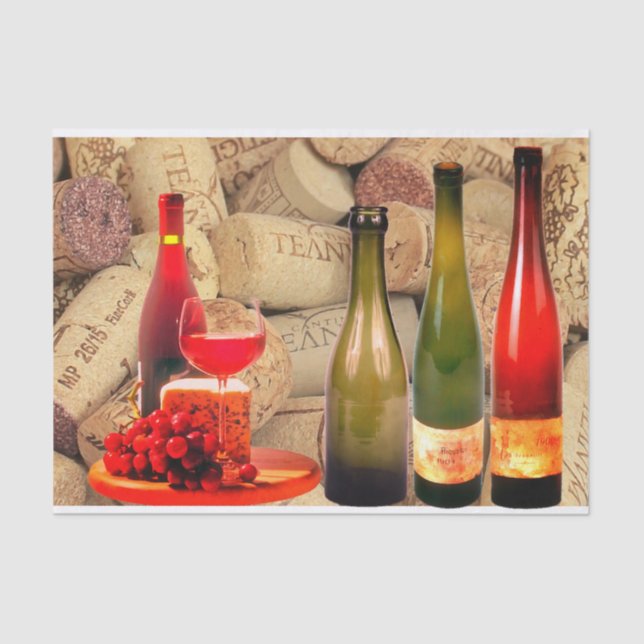 Seda Papel para tecidos de vinho (Frente )