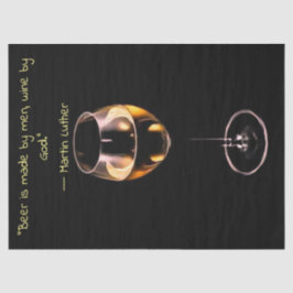 Seda Papel para tecidos de vinho com citação de Martin