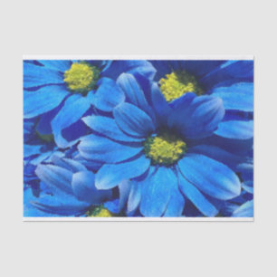 Seda Papel para tecidos florais azul de pintura elegant