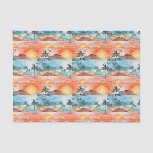 Seda Papel para tecidos no verão de Palm (Frente )