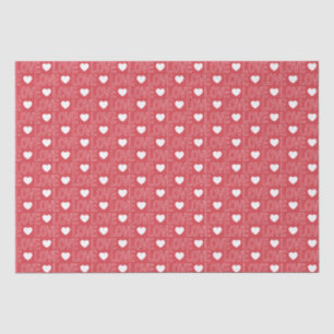 Seda Papel sobre padrões de amor - Contorno branco