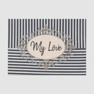 Seda Papel Tecido - Black Stripes de Praia