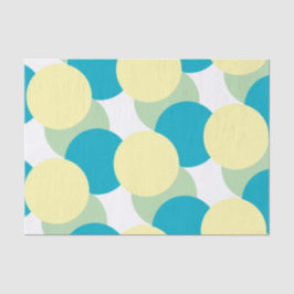 Seda Papel Tecido - Círculos de Pastel Sobrepostos