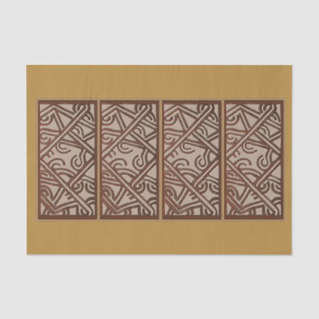Seda Papel Tecido com Design de Ouro Único (Frente )