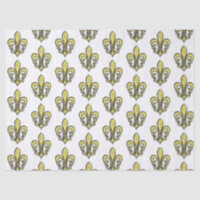 Papel Tecido com Design Elegante de Fleur de Lis