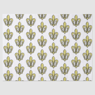 Seda Papel Tecido com Design Elegante de Fleur de Lis