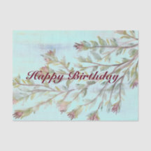 Papel Tecido Com Flor De Aquarela Em Borgonha