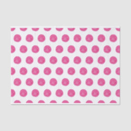 Seda Papel Tecido das Bolinhas de Aquarela Rosa