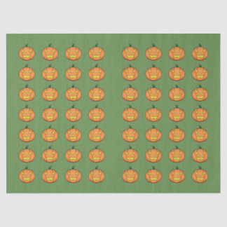 Seda Papel Tecido de Abóbora de Halloween