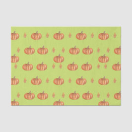 Seda Papel Tecido de Abóbora de Queda de Halloween