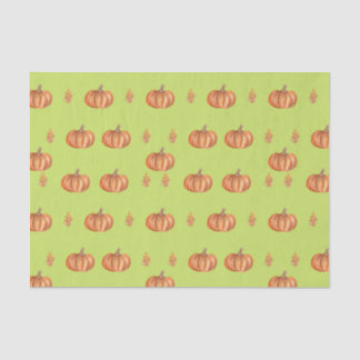 Seda Papel Tecido de Abóbora de Queda de Halloween