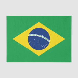 Seda Papel Tecido de Bandeira do Brasil Patriótico