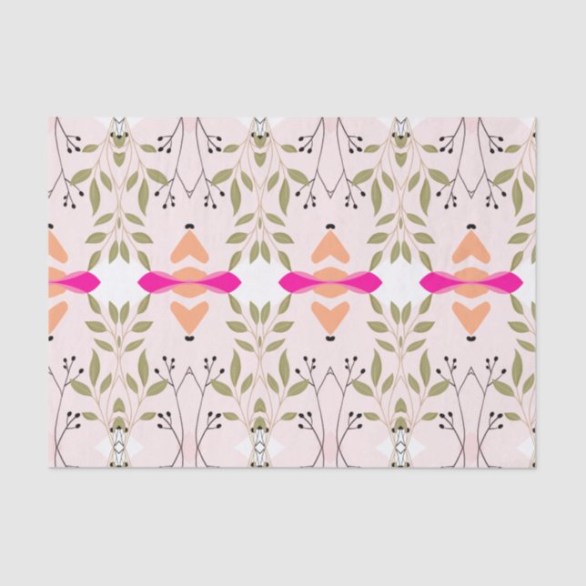 Seda Papel Tecido de Beleza Botânica Elegante (Frente )