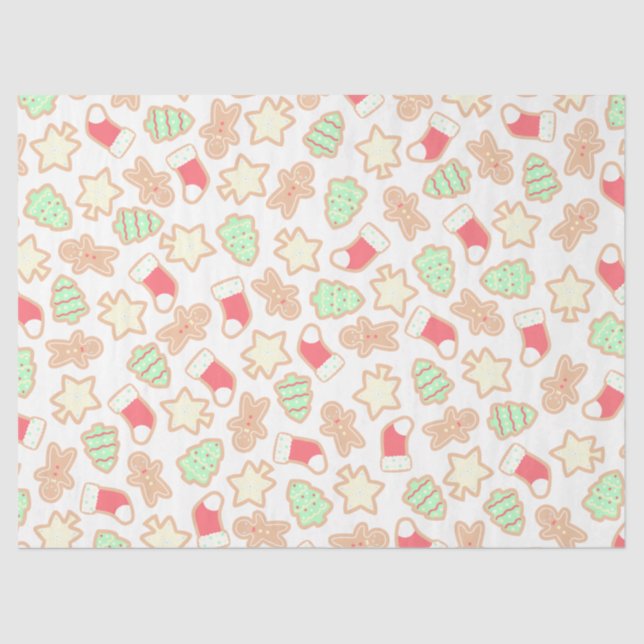 Seda Papel Tecido de Biscoito de Natal bonito (Frente )