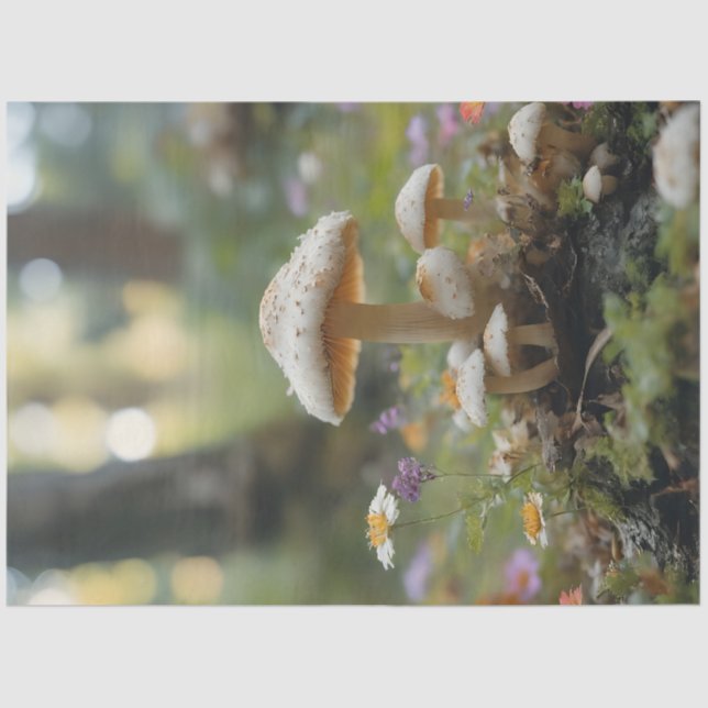 Seda Papel Tecido de Cogumelo (Frente )