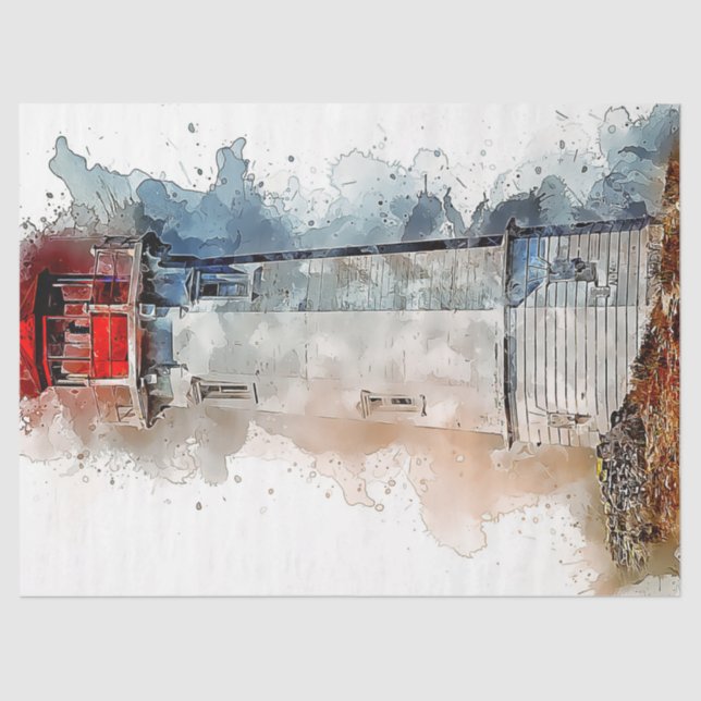 Seda Papel Tecido de Decodificação de Cor da Água do Oc (Frente )