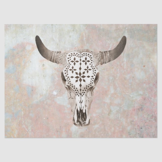 Seda Papel Tecido de Decodificação de Vaca (Frente )