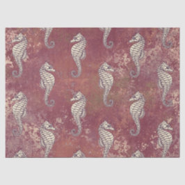 Seda Papel Tecido de Decoupage Branca com Sea