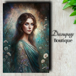 Seda Papel Tecido de Decoupage de Arte de Jardim