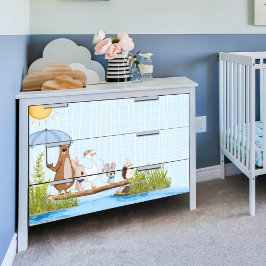 Seda Papel Tecido de Decoupage de Caminhada Animal