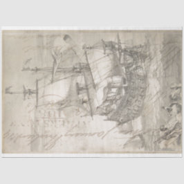 Seda Papel Tecido de Decoupage de Mobiliário Náutico