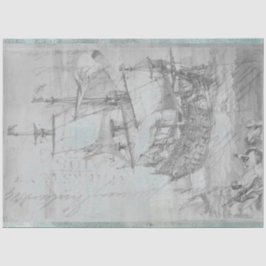 Seda Papel Tecido de Decoupage de Mobiliário Náutico