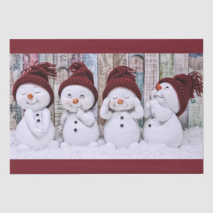 Seda Papel Tecido de Decoupage de Neve de Natal Bonito